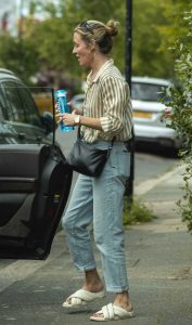 Cat Deeley in a Striped Shirt