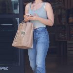 Caylee Cowan in a Blue Cap Shops for Groceries at Lazy Acres Market in Los Angeles 06/19/2025