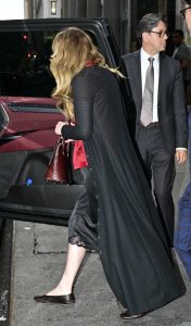 Jennifer Lawrence in a Black Cardigan