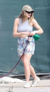 Joey King in a Grey Top