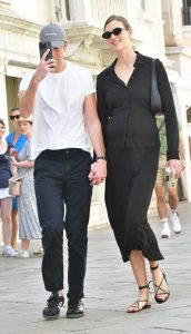 Karlie Kloss in a Black Ensemble