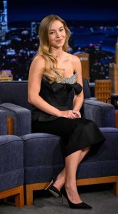 Sydney Sweeney in a Black Ensemble