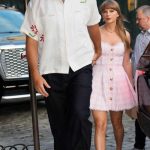 Taylor Swift in a Pink Dress Was Seen Out for Dinner with Travis Kelce in New York City 06/28/2025