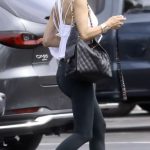 Anna Kournikova in a Black Leggings Was Seen Out in Miami 07/14/2025