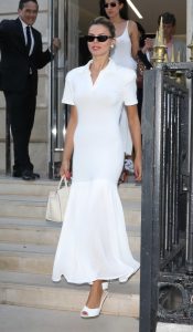 Brooks Nader in a White Dress
