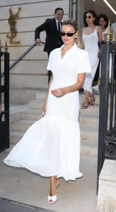 Brooks Nader in a White Dress