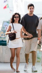 Camila Cabello in a White Mini Skirt