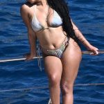 Halle Bailey Enjoys a Bikini Day with New Beau Scott Bridgeway on the Boat in Positano 06/28/2025