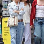 Isla Fisher in a Blue Jeans Was Seen Out with Family and Friends in Primrose Hill in London 07/29/2025
