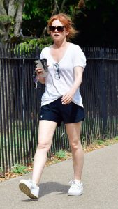 Isla Fisher in a White Tee
