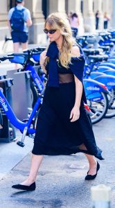 Jennifer Lawrence in a Blue Dress