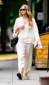Jennifer Lawrence in an All-White Ensemble