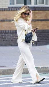 Jennifer Lawrence in an All-White Ensemble