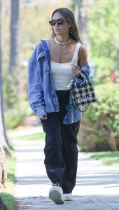 Jessica Alba in a White Top
