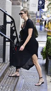Karlie Kloss in a Black Dress