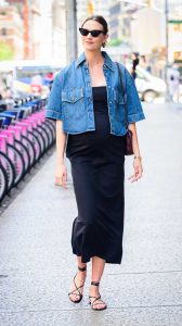Karlie Kloss in a Black Dress
