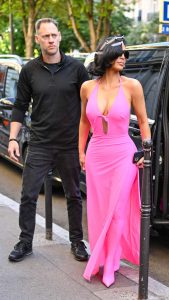 Kim Kardashian in a Pink Dress