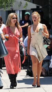 Lexee Smith in a Pink See-Through Dress