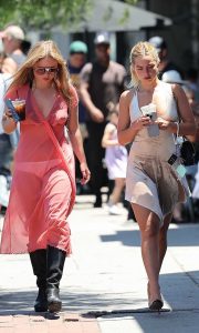 Lexee Smith in a Pink See-Through Dress