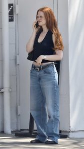 Madelaine Petsch in a Black Top