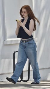 Madelaine Petsch in a Black Top