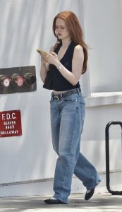 Madelaine Petsch in a Black Top