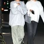 Olivia Jade in a Grey Oversized Sweatshirt Was Seen on a Night Out with a Friend in Paris 07/07/2025