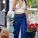 Rachel Zegler in a White Polka Dot Top Was Seen Out in London 07/20/2025
