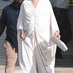 Rihanna in a Graceful Off-White Draped Gown Was Seen Arriving at Her Father’s Funeral in Barbados 07/08/2025