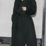 Selena Gomez in a Black Coat Leaves Dinner at Sushi Park in West Hollywood 07/08/2025