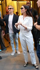 Anne Hathaway in a White Jumpsuit