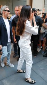 Anne Hathaway in a White Jumpsuit