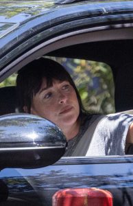 Dakota Johnson in a Grey Tee