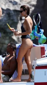 Emily Ratajkowski in a Black Thong-Cut Swimsuit