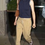 Emma Myers in a Beige Pants Leaves Her Hotel in New York City 08/05/2025