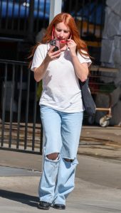 Emma Roberts in a White Tee