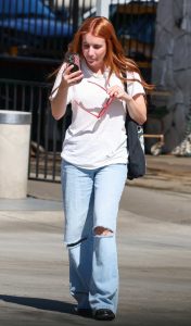 Emma Roberts in a White Tee