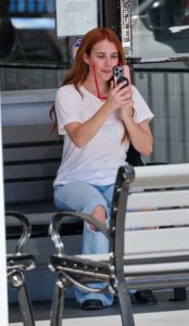 Emma Roberts in a White Tee