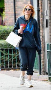 Isla Fisher in a Blue Sweatsuit