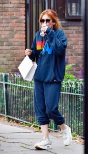 Isla Fisher in a Blue Sweatsuit