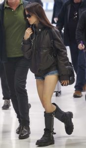 Jenna Ortega in a Black Jacket