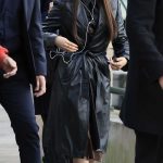 Jenna Ortega in a Black Leather Coat Was Seen Out in Sydney 08/16/2025