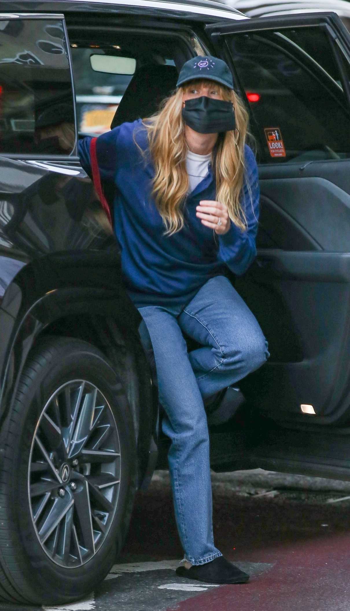 Jennifer Lawrence in a Black Protective Mask