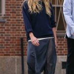 Jennifer Lawrence in a Navy Sweatshirt Enjoys a Bike Ride with Her Husband in New York City 08/21/2025