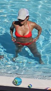 Jessica Alba in a Tiny Red Bikini