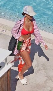 Jessica Alba in a Tiny Red Bikini