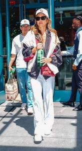 Jessica Alba in a White Cap