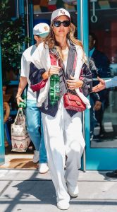 Jessica Alba in a White Cap
