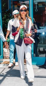 Jessica Alba in a White Cap