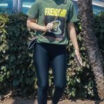 Kate Mara in a Green Tee Leaves Her Pilates Class in Los Feliz 08/06/2025